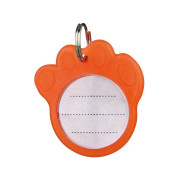 Медальйон-адресник Trixie для домашніх улюбленців лапка флуоресцентна пластикова 3,5 см