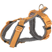 Шлея Trixie Premium для собак трекінгова XL 80–97 см 25 мм оранжево-сіра