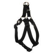 Шлея GimDog для собак Harlem X чорна нейлон 53-77 см/20 мм