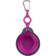 Дорожня миска для тварин Dexas Travel Cup w Bottle Holder&Carabiner з кріпленням пляшки та карабін 240мл Пурпурний (PW2204322405)