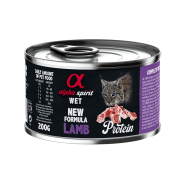 Повнораціонний вологий корм Alpha Spirit Lamb Protein з ягнятиною для дорослих котів 200 г (as311278)