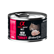 Повнораціонний вологий корм Alpha Spirit Turkey Sterilized з індичкою для стерилізованих котів 200 г (as311162)