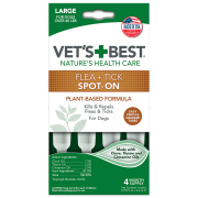 Краплі Vet's Best Flea&Tick Drops Large для собак вагою від 18 кг 4 туби (vb10520)
