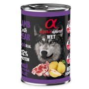 Повнораціонний вологий корм Alpha Spirit Lamb with Pear з ягнятиною та грушами для дорослих собак 400 г (as969961)