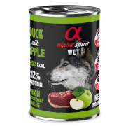 Повнораціонний вологий корм Alpha Spirit Duck with Green Apple з качкою та зеленими яблуками для дорослих собак 400 г (as969985)
