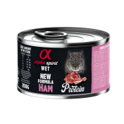 Повнораціонний вологий корм Alpha Spirit Ham Protein з шинкою (свинина) для дорослих котів 200 г (as311193)