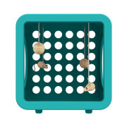 Будиночок для кішок Jolly Pets Кітті Каса Бедрум Кубик для відпочинку 39х30х42см Синьо-зелений (KKR115)