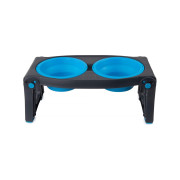 Миска подвійна для собак і котів Dexas Adjustable Height 2хPet Feeder з регульованими ніжками 960 мл Блакитний (PW1204322194)