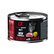 Повнораціонний вологий корм Alpha Spirit Iberian Pork with Apple зі свининою та яблуками для дорослих котів 200 г (as311254)