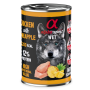 Повнораціонний вологий корм Alpha Spirit Chicken with Paineapple з куркою та ананасами для дорослих собак 400 г (as969992)