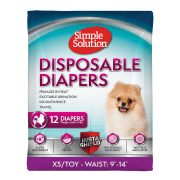 Гігієнічні підгузки для тварин Simple Solution Disposable Diapers Х-Small міні 12шт ХS (SS10650)