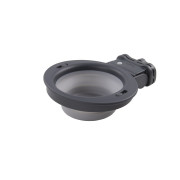 Миска складана для собак Dexas Collapsible Kennel Bowl з кріпленням на клітку 240 мл сірий (PW270432429)