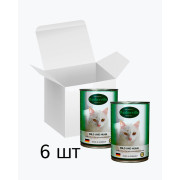 Baskerville Дичина з м’ясом птиці повнораціонний вологий корм суперпреміум класу для котів, упаковка 6 шт по 400 г