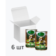 Baskerville Кролик з вермішеллю та морквою повнораціонний вологий корм суперпреміум класу для собак, упаковка 6 шт по 400 г