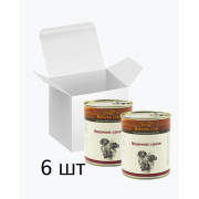Упаковка консервованого корму Hubertus Gold для собак, яловичина з рисом, 800 г 6 шт