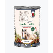 Baskerville Пребіо Конина з журавлиною повнораціонний вологий корм класу холістик для собак, 400 г
