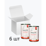 Baskerville Ягня з журавлиною та котячою травою повнораціонний вологий корм суперпреміум класу для котів з чутливим травленням та літніх котів, упаковка 6 шт по 400 г