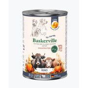 Baskerville Пребіо Яловичина з гарбузом повнораціонний вологий корм класу холістик для активних собак, 400 г