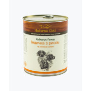 Консервований корм Hubertus Gold для собак, індичка з рисом і лляною олією, 800 г