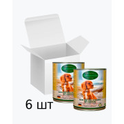 Baskerville Півень з рисом і цукіні повнораціонний вологий корм суперпреміум класу для собак, упаковка 6 шт по 800 г