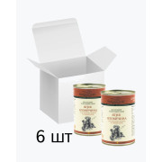 Упаковка консервованого корму Hubertus Gold для цуценят, ягня і яловичина з пастернаком, 400 г 6 шт