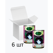 Baskerville Качка та індик повнораціонний вологий корм суперпреміум класу для котів, упаковка 6 шт по 400 г
