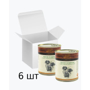 Упаковка консервованого корму Hubertus Gold для собак, кролик з картоплею, 800 г 6 шт