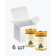 Упаковка консервованого корму Hubertus Gold для цуценят, курка з картоплею та морквою, 400 г 6 шт