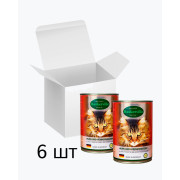 Baskerville М’ясо курки з сердечками повнораціонний вологий корм суперпреміум класу для котів, упаковка 6 шт по 400 г