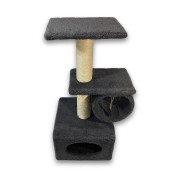 Дряпка Природа Саванна для котів з барабаном сіра 38x38x90 см