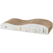 Кігтеточка-хвиля Trixie для котів Різдвяна кортонна біло-золота 43,5х8х20 см