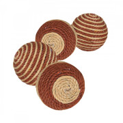 Іграшка Trixie для котів М_ячик смугастий пластикова основа бавовна 4,5 см