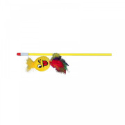 Іграшка Trixie для котів Вудочка зі смайликом та пір_ям плюш/пластик 50 см