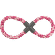 Іграшка Trixie для собак Канат-вісімка плетений з пластиковою хрестовиною текстиль 35 см