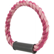 Іграшка Trixie для собак Кільце плетене з пластиковою ручкою текстиль 30 см