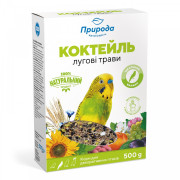 Корм Природа Коктейль для хвилястих папуг лугові трави та насіння льону 500 г