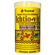 Корм Tropical Ichtio-Vit для всіх акваріумних риб пластівці 100 г/ 500 мл