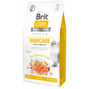 Корм сухий Brit Care Cat Grain Free Haircare Healthy and Shiny Coat для котів догляд за шкірою і шерстю лосось та курка 7 кг
