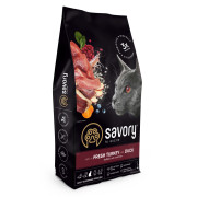 Корм сухий Savory Adult Cat Steril Fresh Turkey and Duck для стерилізованих котів з індичкою та качкою 8 кг
