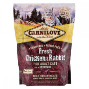 Корм сухий Carnilove Fresh Chicken and Rabbit Gourmand for Adult cats для дорослих котів з куркою та кроликом 400 г