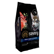 Корм сухий Savory Junior Large rich in Fresh Turkey and Chicken для молодих собак великих порід від 25 кг зі свіжою індичкою