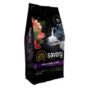 Корм сухий Savory Medium Breed rich in Fresh Turkey and Lamb для дорослих собак середніх порід від 10 до 25 кг зі свіжим ягн