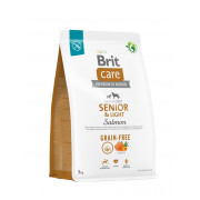 Корм сухий Brit Care Dog Grain-free Senior and Light для старіючих собак беззерновий з лососем 3 кг