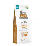 Корм сухий Brit Care Dog Grain-free Senior and Light для старіючих собак беззерновий з лососем 12 кг