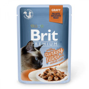Корм вологий Brit Premium Cat Turkey Fillets Gravy pouch для котів філе індички в соусі 85 г