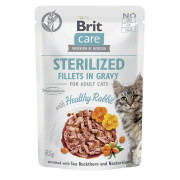 Корм вологий Brit Care Fillets in Gravy Healthy Rabbit Sterilized д/стерилізованих котів філе в соусі з кроликом 85г