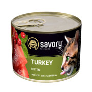Корм вологий Savory Kitten Turkey паштет для кошенят з індичкою 200 г