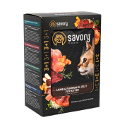 Набір паучів 3+1 Savory Kitten Lamb and Pumpkin in Jelly для кошенят шматки в желе з ягням та гарбузом 4х85 г