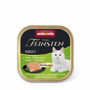 Корм вологий Vom Feinsten Adult Turkey Chicken breast Herbs для котів з індичкою курячою грудкою і травами 100 г