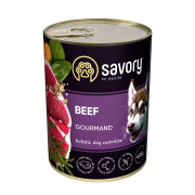 Корм вологий Savory Dog Gourmand Beef паштет для дорослих собак усіх порід з яловичиною 400 г